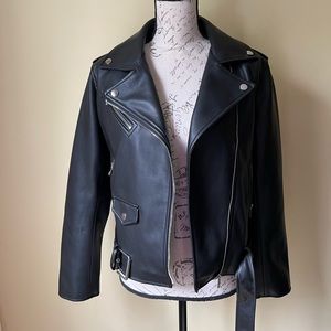 Black leather jacket from Zara